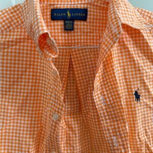 Ralph Lauren Orange Checkered Men's Shirt